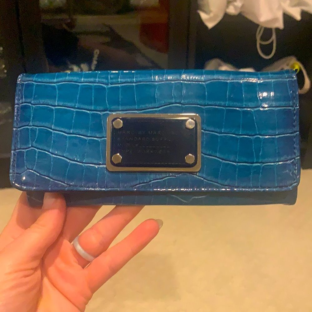 Blue croc Marc by Marc Jacobs workwear wallet